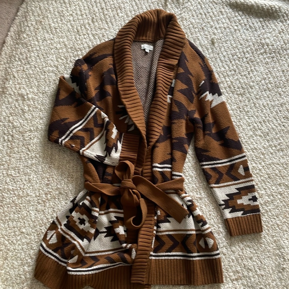 Lucky Brand tie cardigan